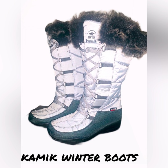 Kamik Shoes - KAMIK PORTO DRI-CLIMATE GRAY & SILVER WEATHER TECH WINTER BOOTS -NWT